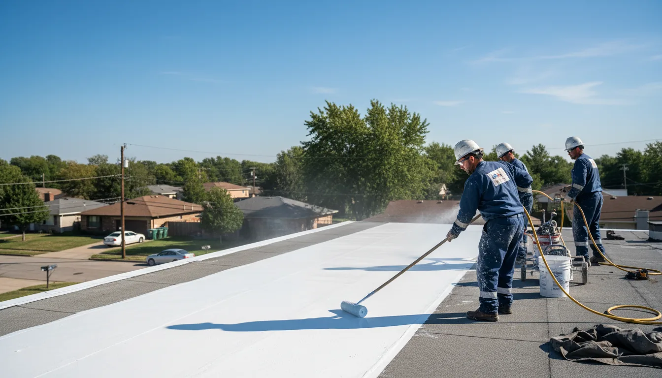 Commercial roof coating in Weimar, TX near me